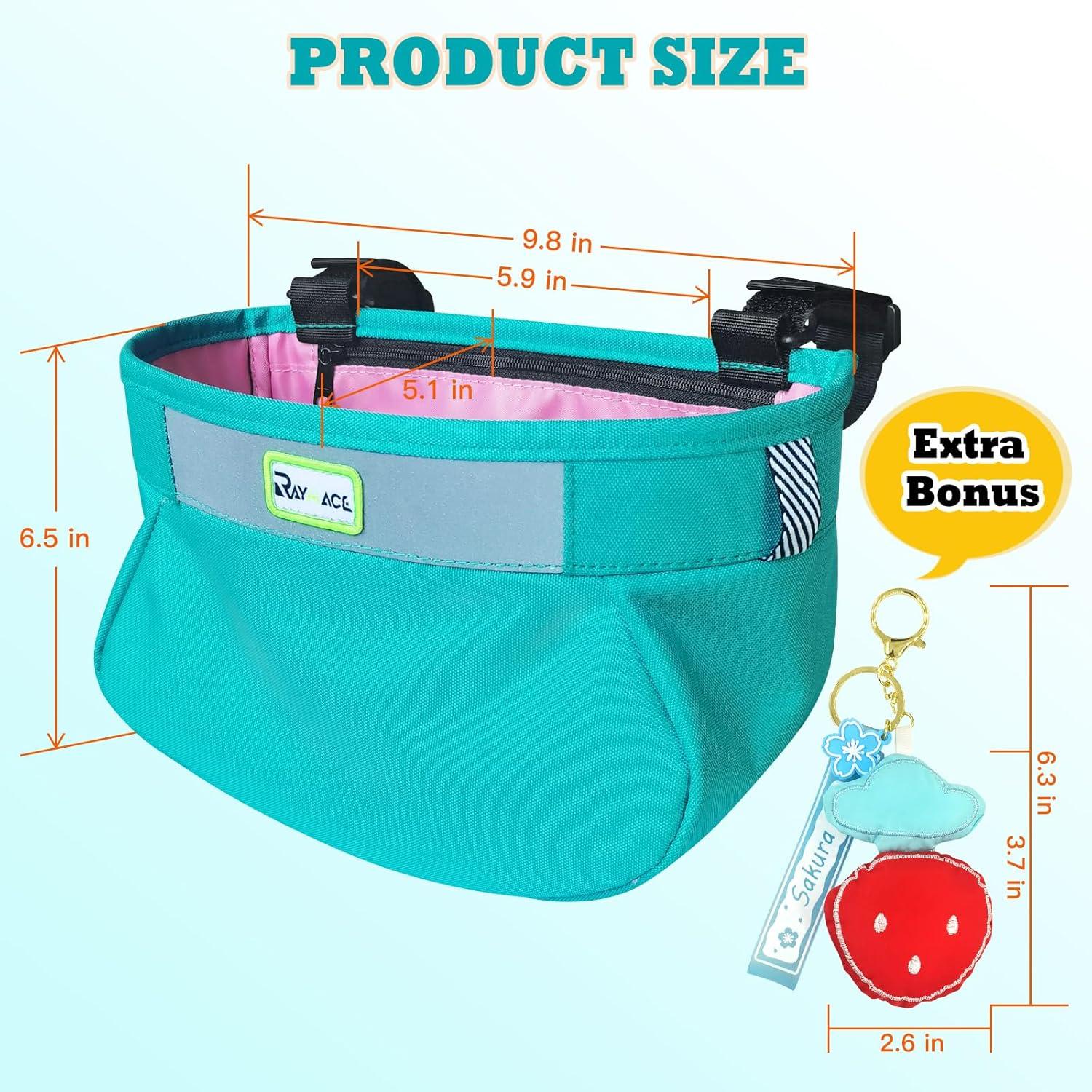 RAYMACE Kids Bike Basket,Children’s Bike Basket Front,Waterproof Bicycle Basket Handlebar Bag for Girls,Boys Toddlers Bike or Scooter Accessories(Blast Blue)