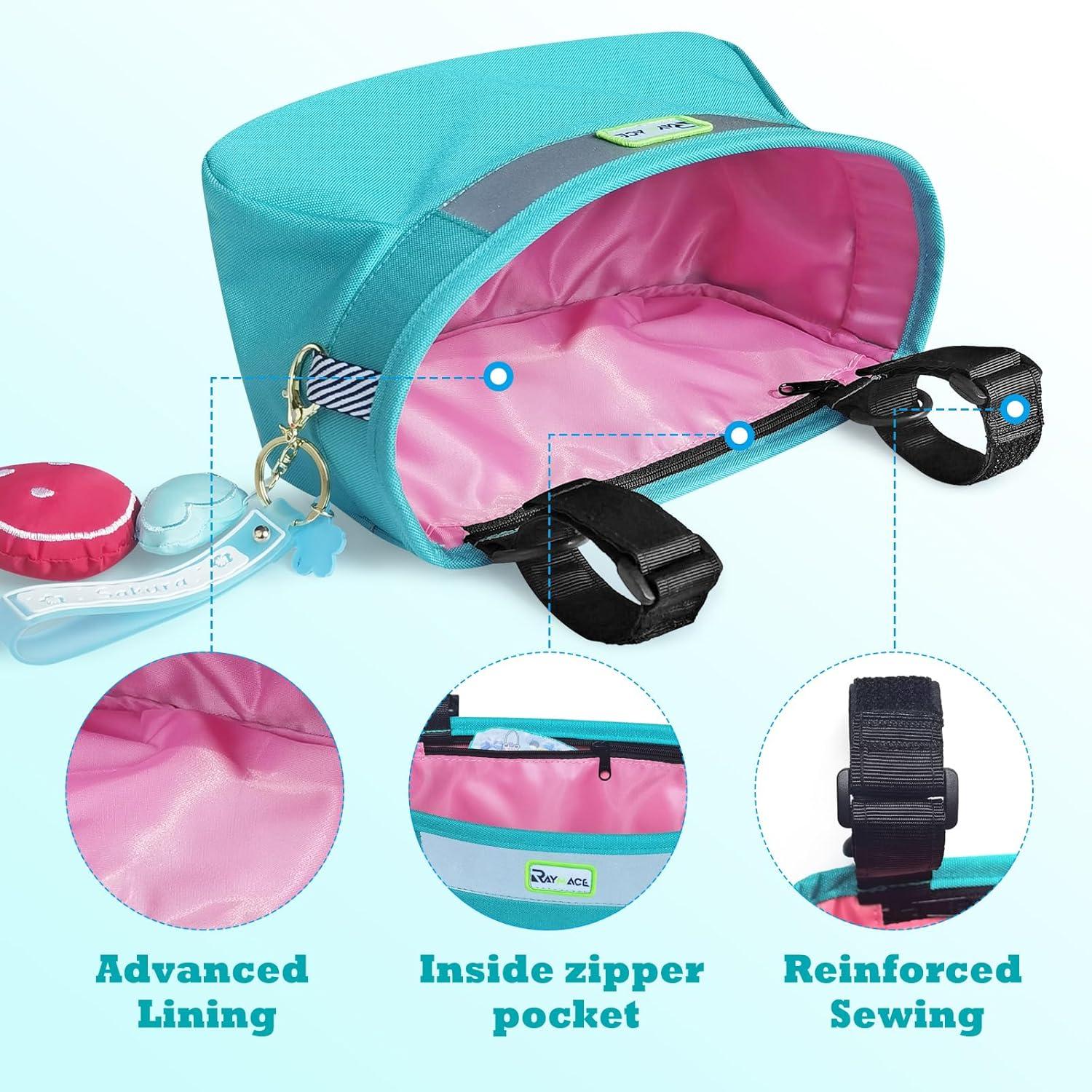 RAYMACE Kids Bike Basket,Children’s Bike Basket Front,Waterproof Bicycle Basket Handlebar Bag for Girls,Boys Toddlers Bike or Scooter Accessories(Blast Blue)