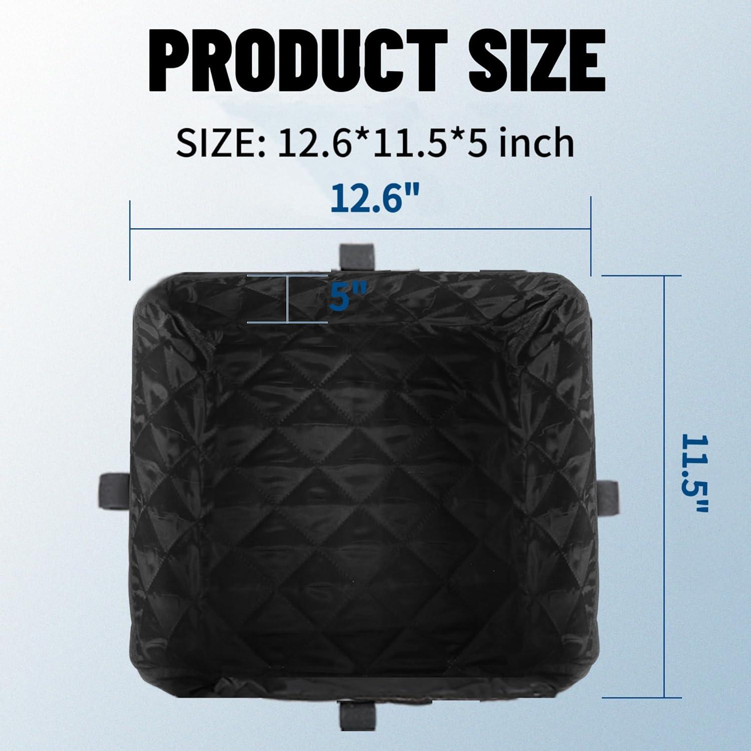 RAYMACE Bike Basket Liner & Cargo Net, Reusable Thickened Lining Bicycle Basket Accessory Fits Most Bikes and E-Bike Baskets(12.6″ * 11.5″ * 5″)